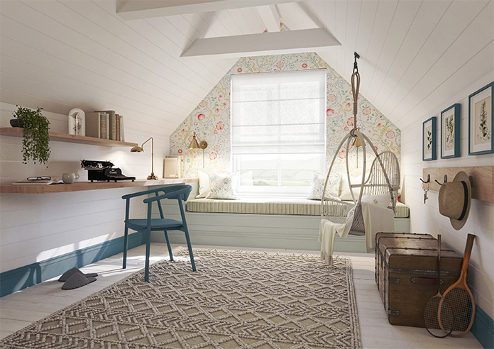 Kalahari Voile, Pure White - Roman Blind - Image 6